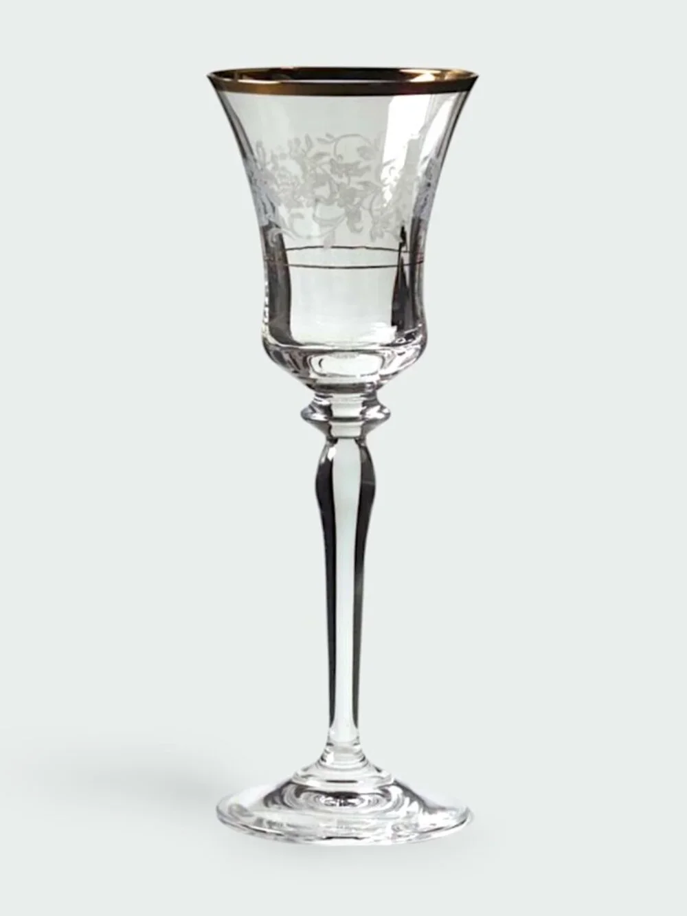 MIKASA Antique Lace Stemware, Wine Goblet, Gold Details, Etched Florals, MULTI !